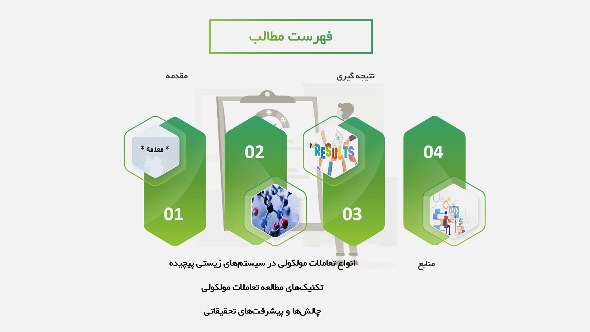 پاورپوینت در مورد تعاملات مولکولی در سیستم‌های زیستی